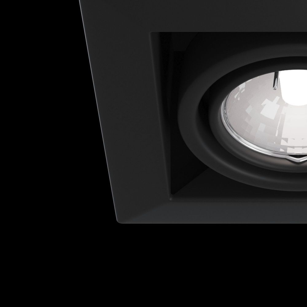 Spot incastra din Metal Negru L13xH8cm Metal Modern