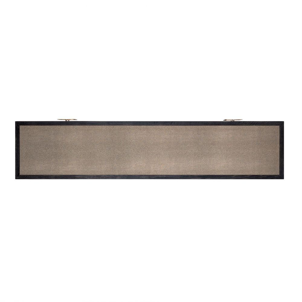 Comoda din piele ecologica si Lemn masiv de stejar Bej/Negru Bloomingville L185xH55cm Richmond Interiors