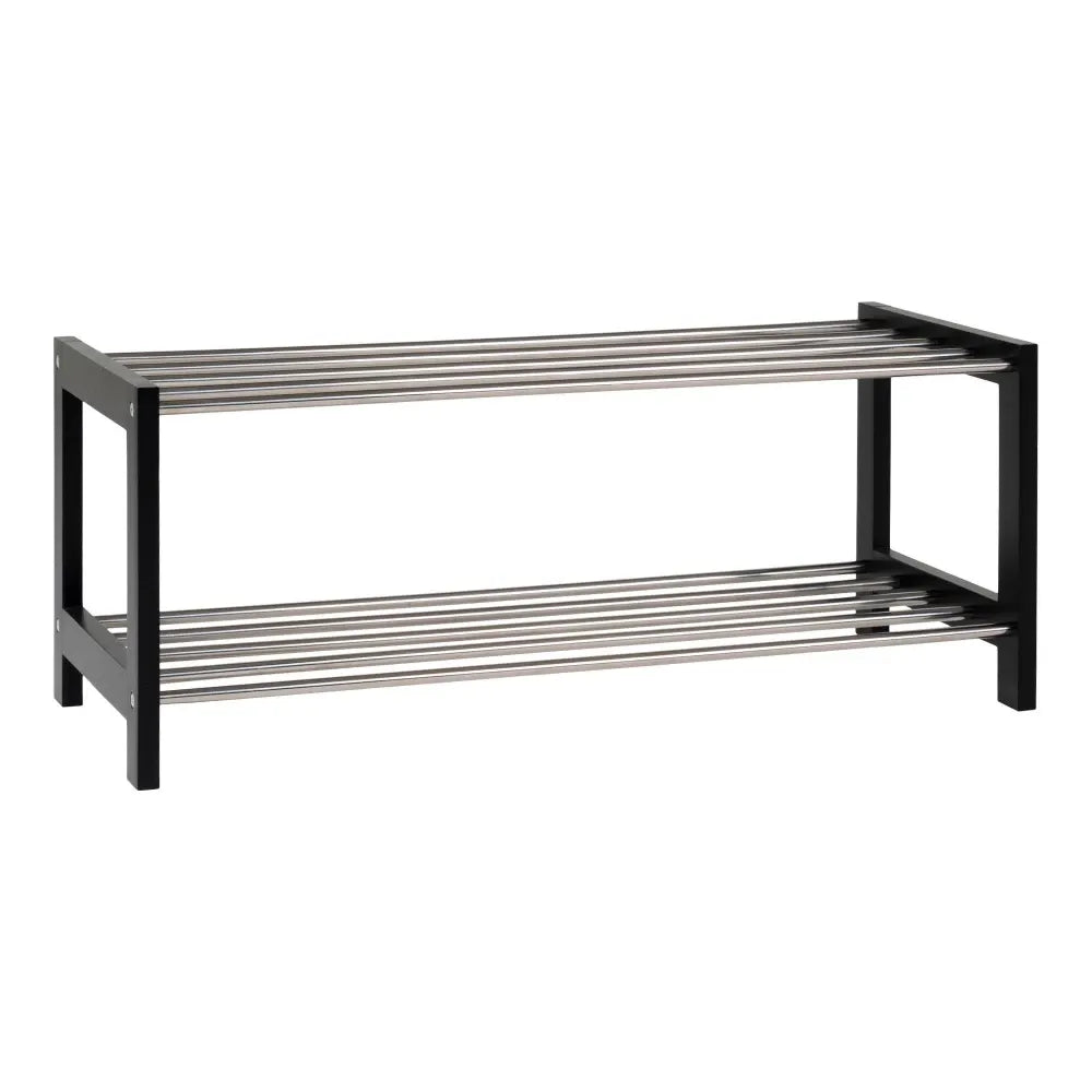 Pantofar din Lemn/Metal Negru/Argintiu L34xH32cm Padova