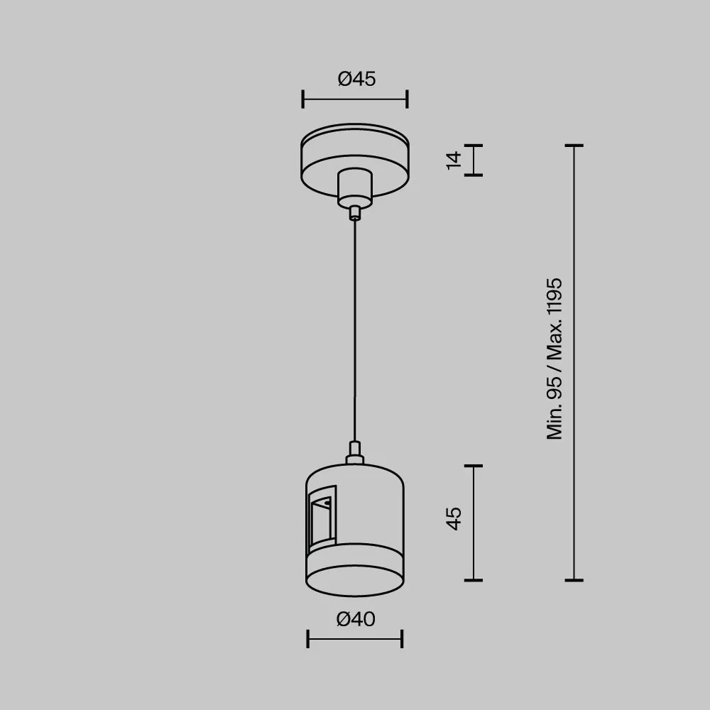 Suspensie prin cablu cu conector direct de alimentare Flarity din Aluminiu Alama