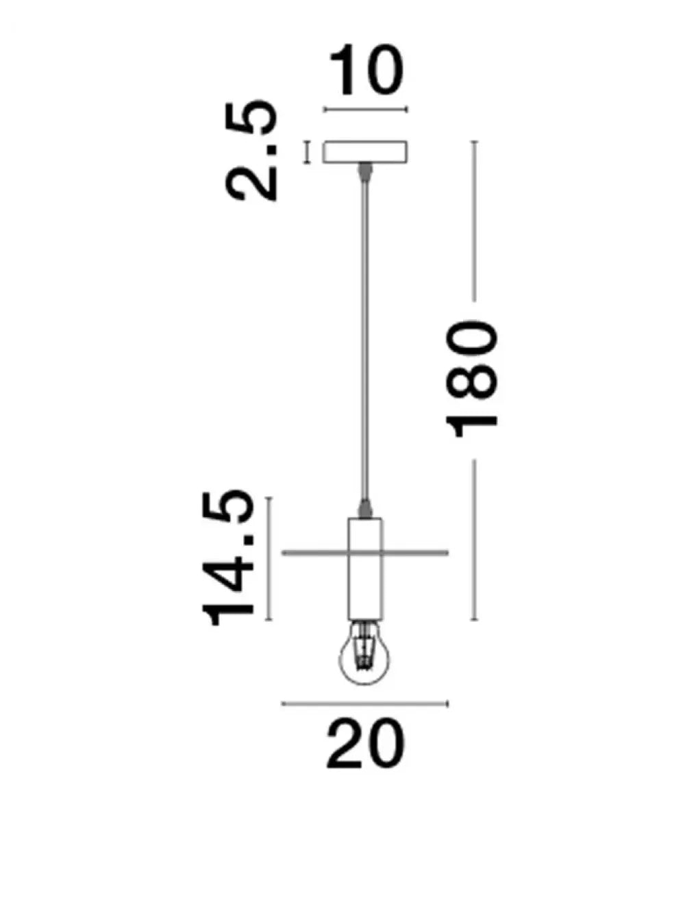 Pendul din Metal Auriu H180xL20cm IP20 ROYAL