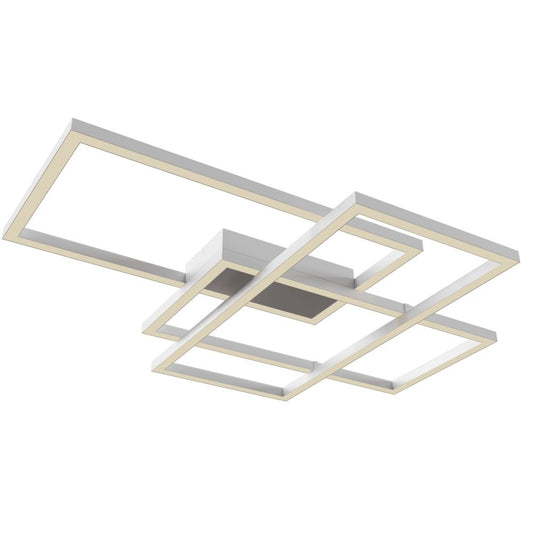 Plafoniera Dreptunghiulara din Metal Alb Line L78xH8cm