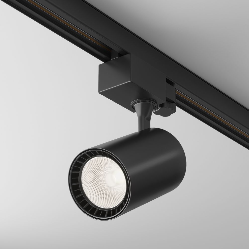 Spot pentru sina trifazata Trinity din Aluminiu Negru 10W 800lm 4000k L12xH18cm Vuoro