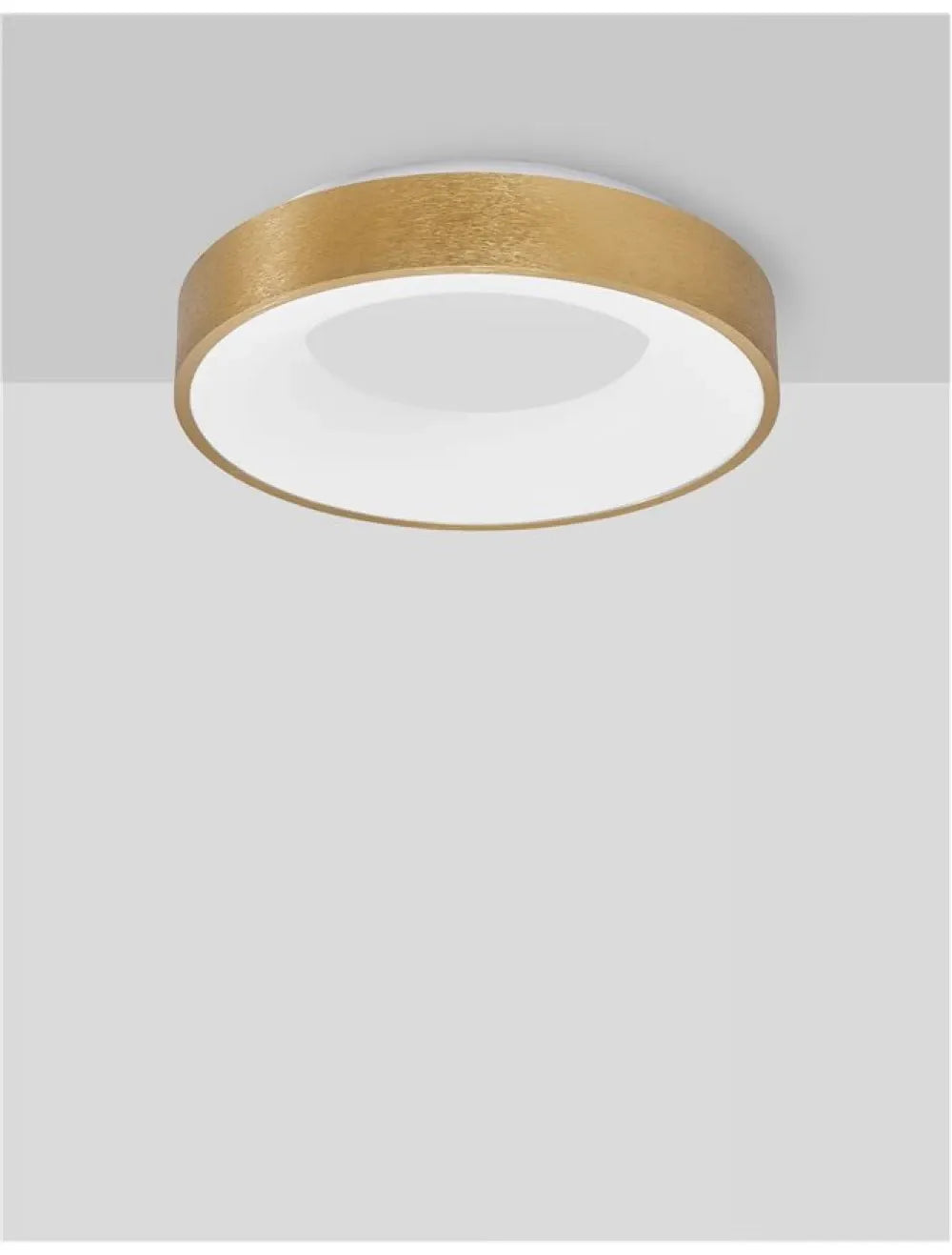 Plafoniera structura din Aluminiu Auriu si abajur din Acrilic Alb H9xL38cm IP20 30W 1845lm 3000k RANDO THIN