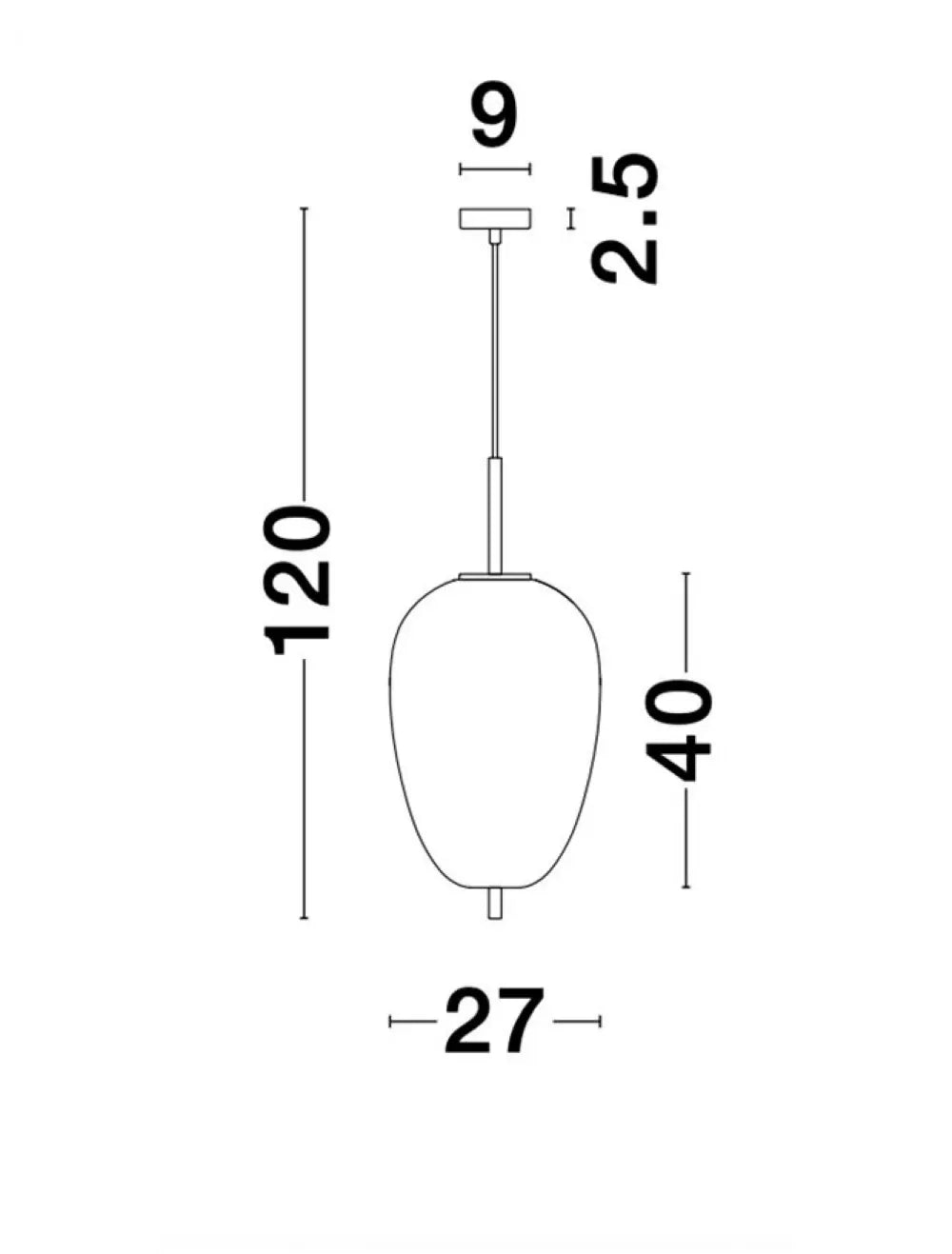 Pendul structura din Metal Auriu si abajur din Sticla Alb H120xL27cm IP20 LATO