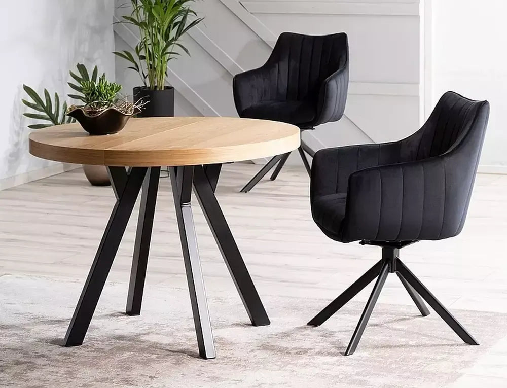 Scaun tapitat cu Catifea Negru cu picioare din Metal Negru H86xL61xA44cm Azalia