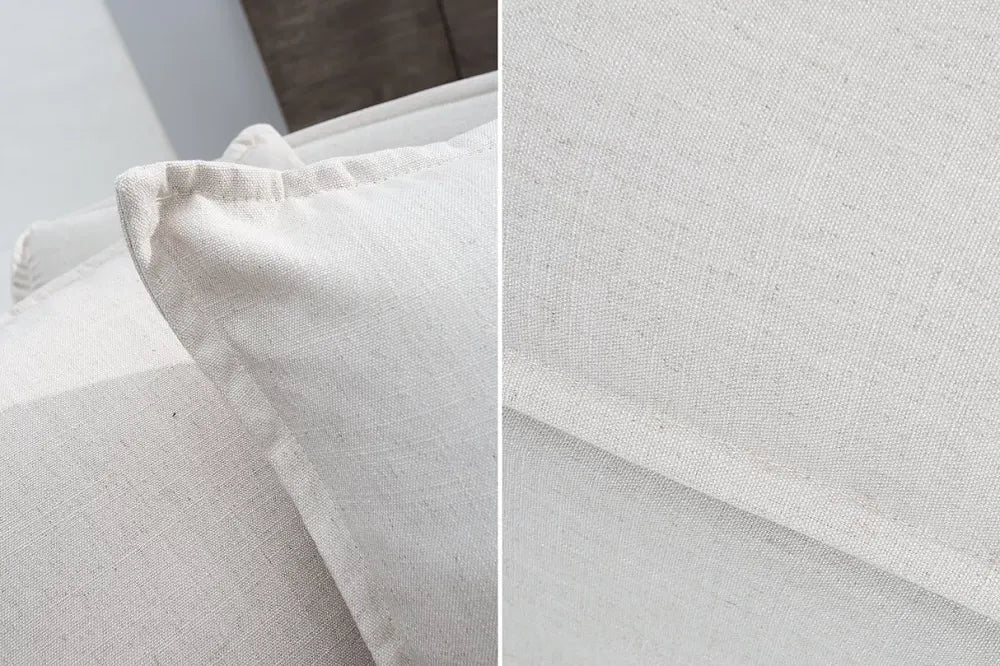 Coltar cu husa detasabila orientare dreapta tapitat cu Stofa Crem L255cm Heaven