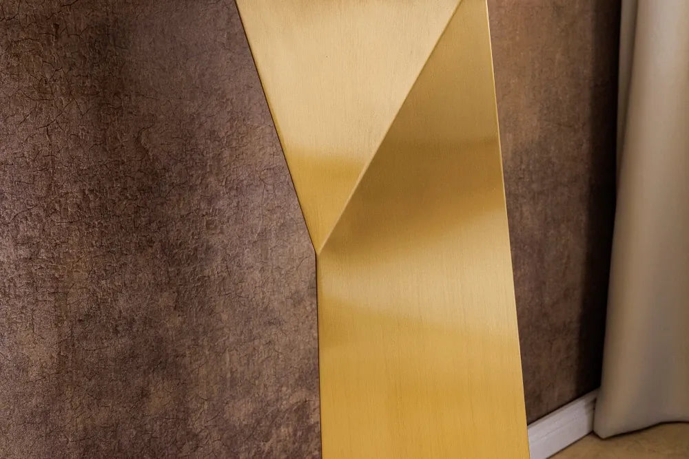Consola din Marmura Alb si Metal Auriu L140xH75cm EXTRAVAGANCIA