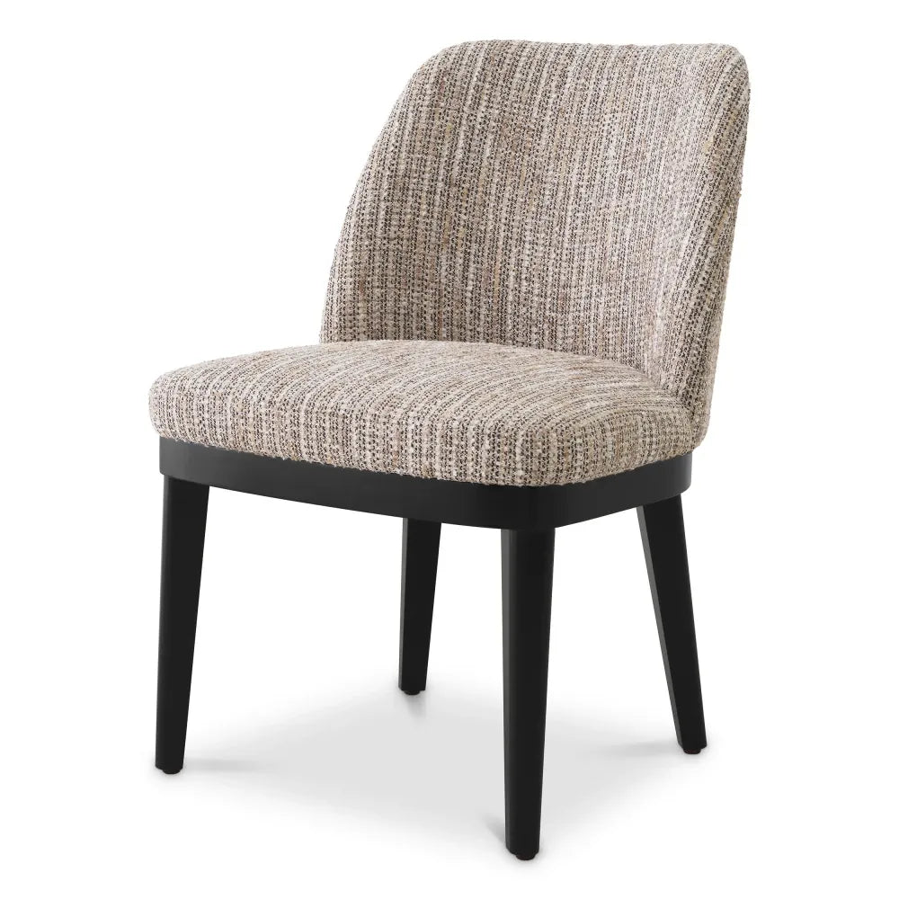 Scaun tapitat cu Stofa Bej L57xA62xH79cm Costa Eichholtz
