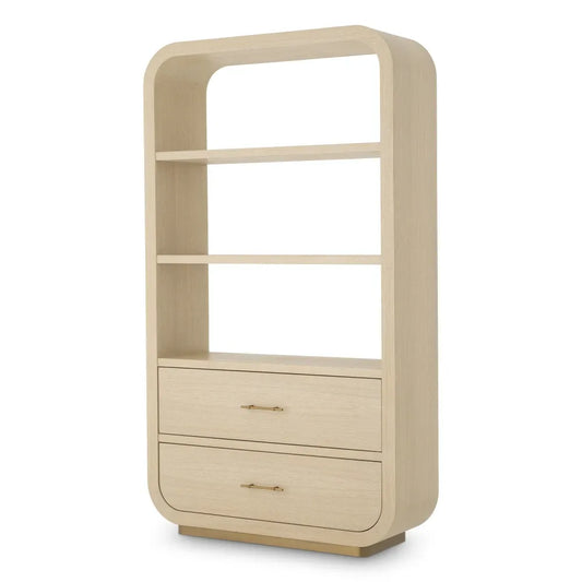 Biblioteca din Furnir de stejar Maro deschis L120xH210cm Quinton Eichholtz