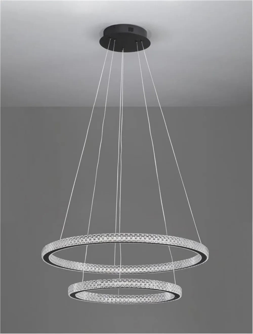 Lustra din Aluminiu Negru H120xL60.5cm IP20 54W 3350lm 3000k GINEVRA