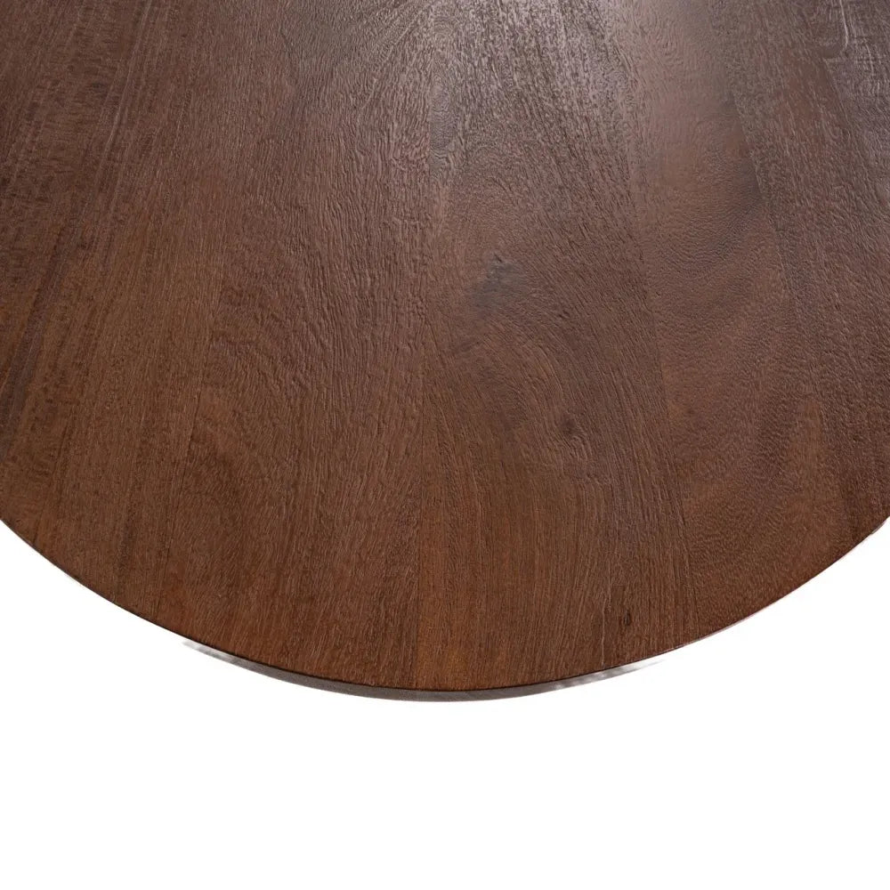 Masa ovala din Metal Negru si Lemn de mango Maro L280xH76cm Stafford Richmond interiors