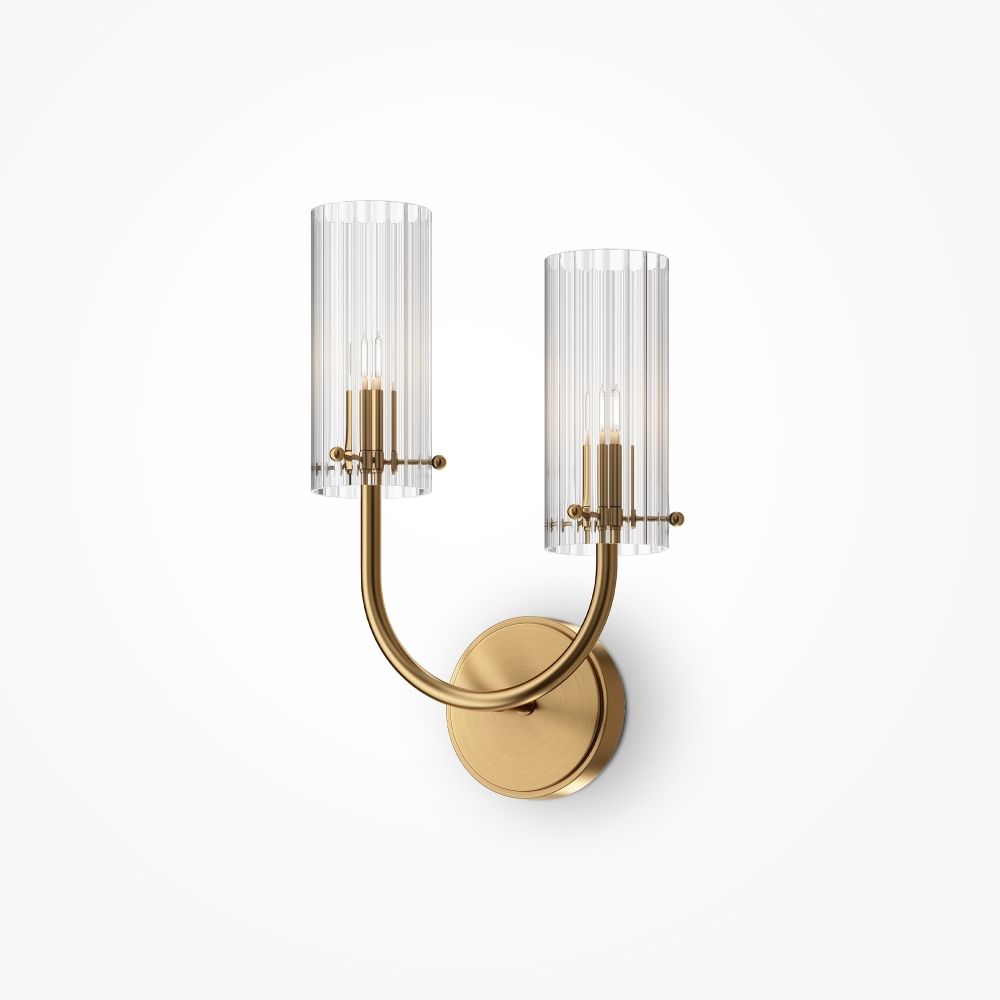 Aplica de perete Metal si Sticla Alama/Transparent L12xH38cm Arco