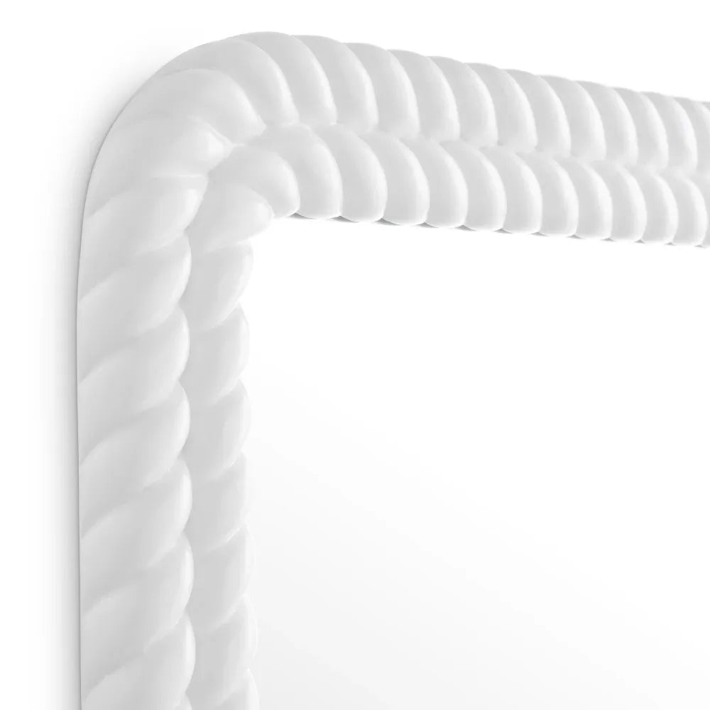 Oglinda cu rama din Lemn/Metal Alb L80xH200cm Viviana Eichholtz