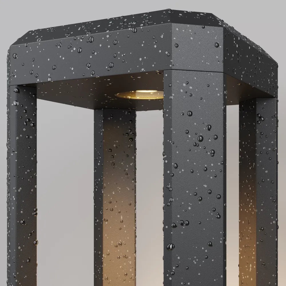 Stalp de iluminat pentru exterior din si Metal Gri L15xH80cm Royal Mile