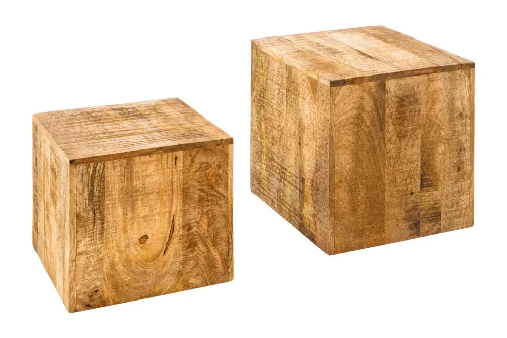 Set 2 masute laterale din Lemn de mango Maro L35/40xH40/45cm Curacao