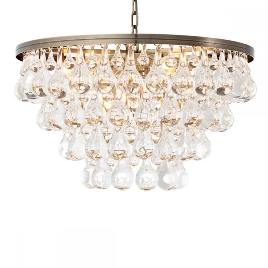 Candelabru din Metal Alama si Sticla Transparent H41xD61cm Bolzano  Eichholtz