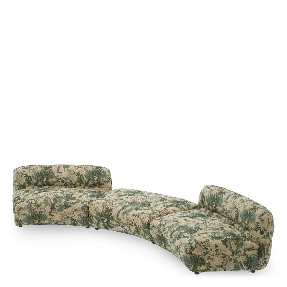 Puf tapitat cu Stofa Verde L145xA100xH43cm Grand Avenue Eichholtz