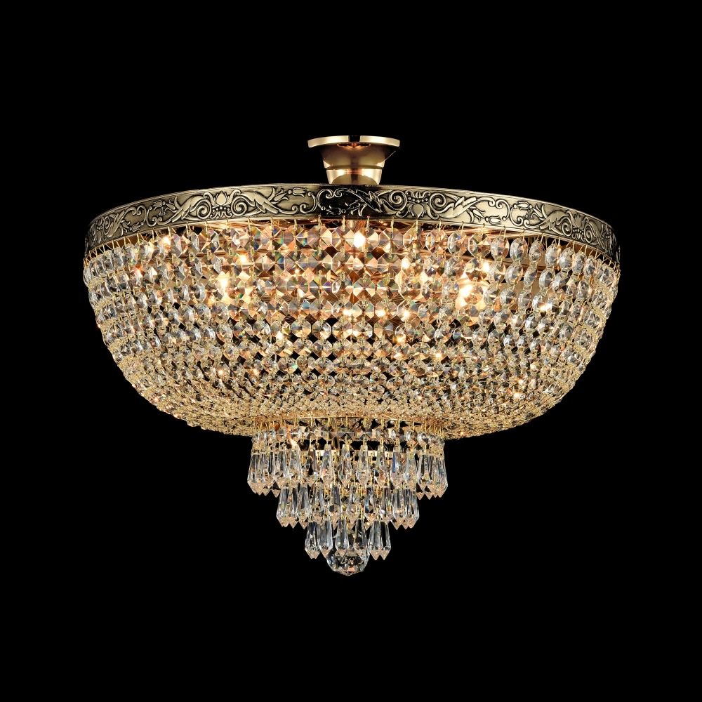Lustra rotunda cu inaltime reglabila din Cristal Transparent cu 6 becuri D50xH45cm Palace