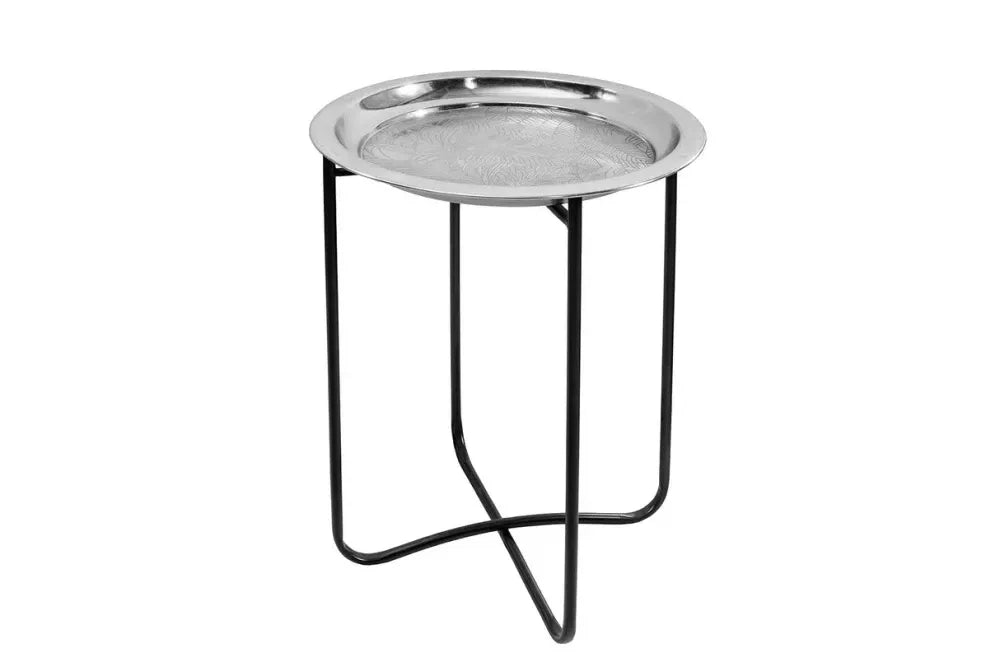 Masuta laterala din Metal Negru L40xH49cm Casablanca