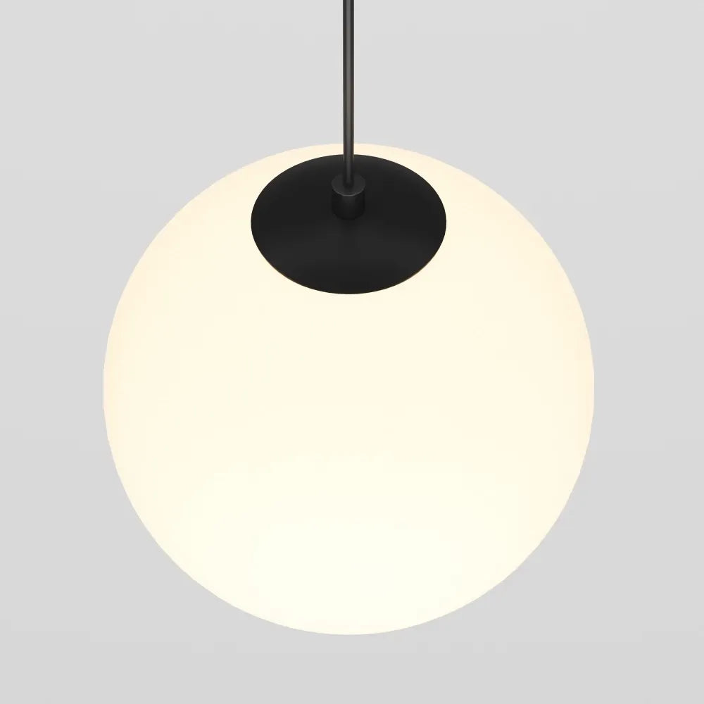 Pendul pentru sina Exility din Metal Negru si Sticla Alb H110.3xD13cm 5W 330lm 3000k Luna