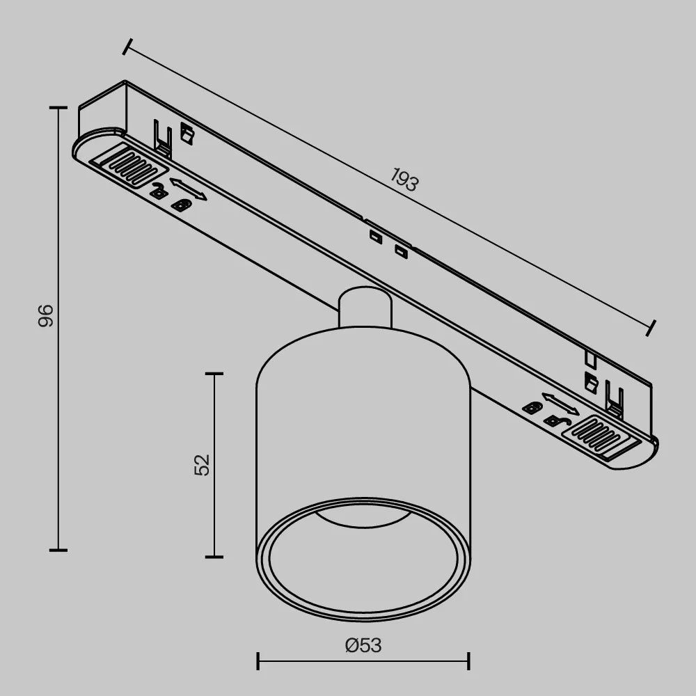 Spot dimabil smart pentru sina Exility din Aluminiu Alb H9.6xL19.3cm 7W 350lm 2700-6000k Alfa S