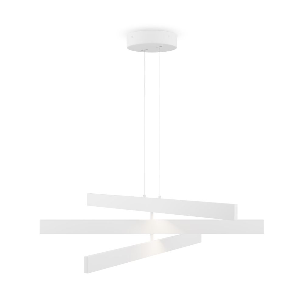 Lustra Dreptunghiulara din Aluminiu Alb 46W 2300lm 4000k L80xH120cm Origami