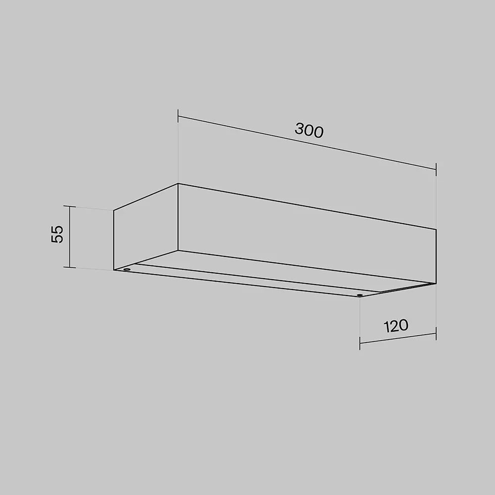 Aplica perete din Aluminiu Gri grafit H5.5xL30cm Lot