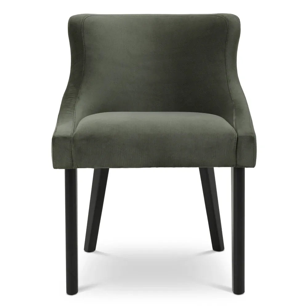 Scaun tapitat cu Catifea Verde L59.5xA65xH82cm Chavelle Eichholtz