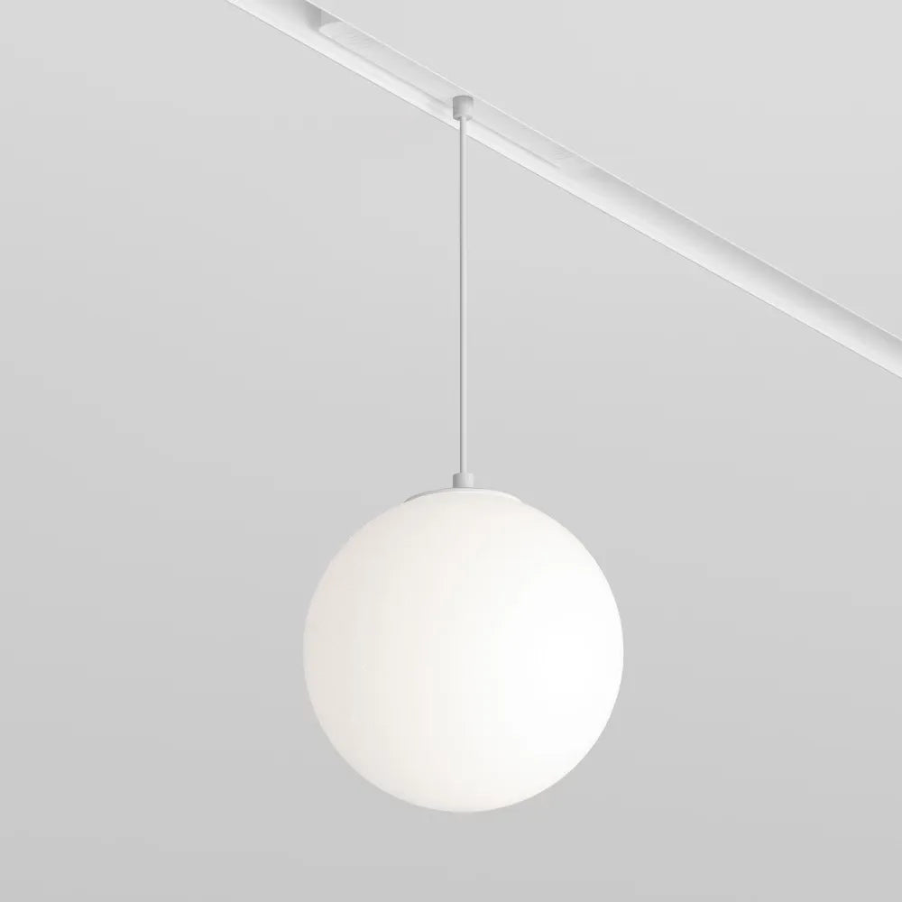 Pendul dimabil smart pentru sina Exility din Metal Alb si Sticla Alb H113xD13cm 5W 340lm 3000-6000k Luna