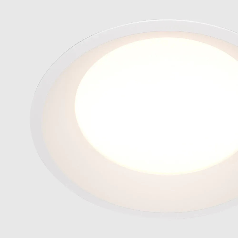 Spot incastrat rotund din Aluminiu Alb H5.5xD15.5cm IP 44 18W 1400lm 4000k Okno
