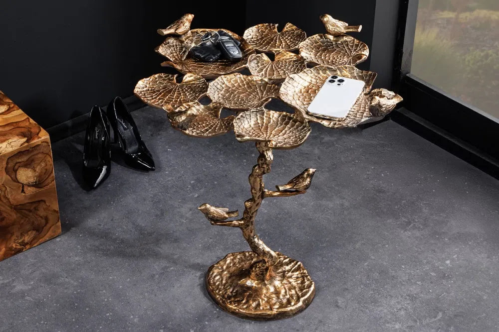Masuta laterala din Metal Alama L56xH62cm Birds
