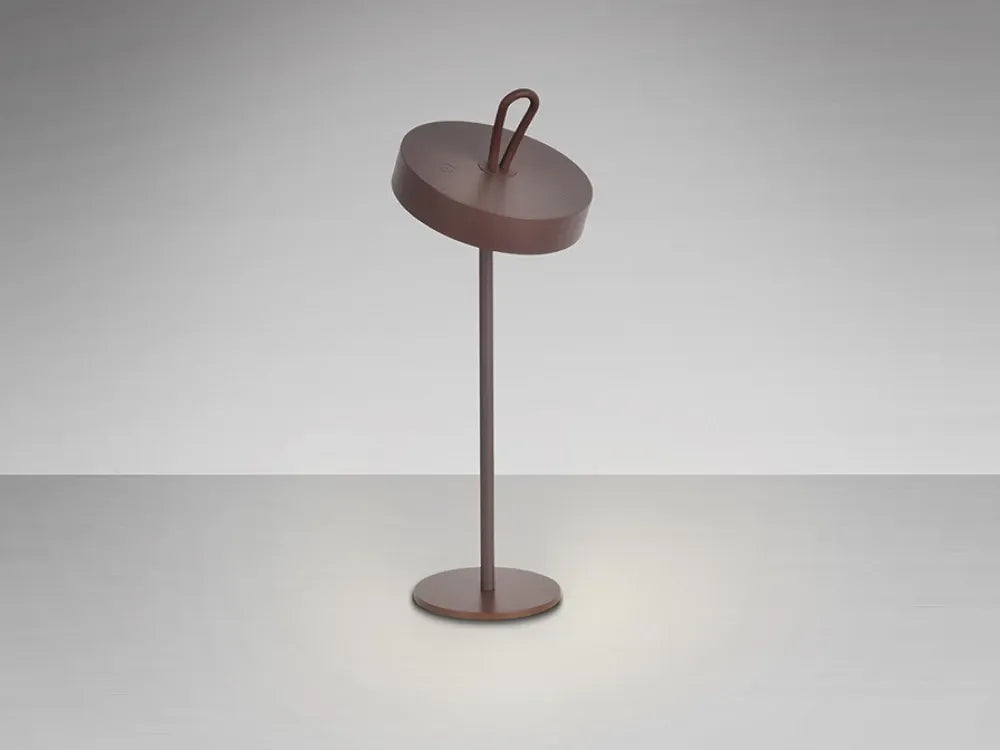 Veioza din Metal Rosu corten H35xD13cm Gong
