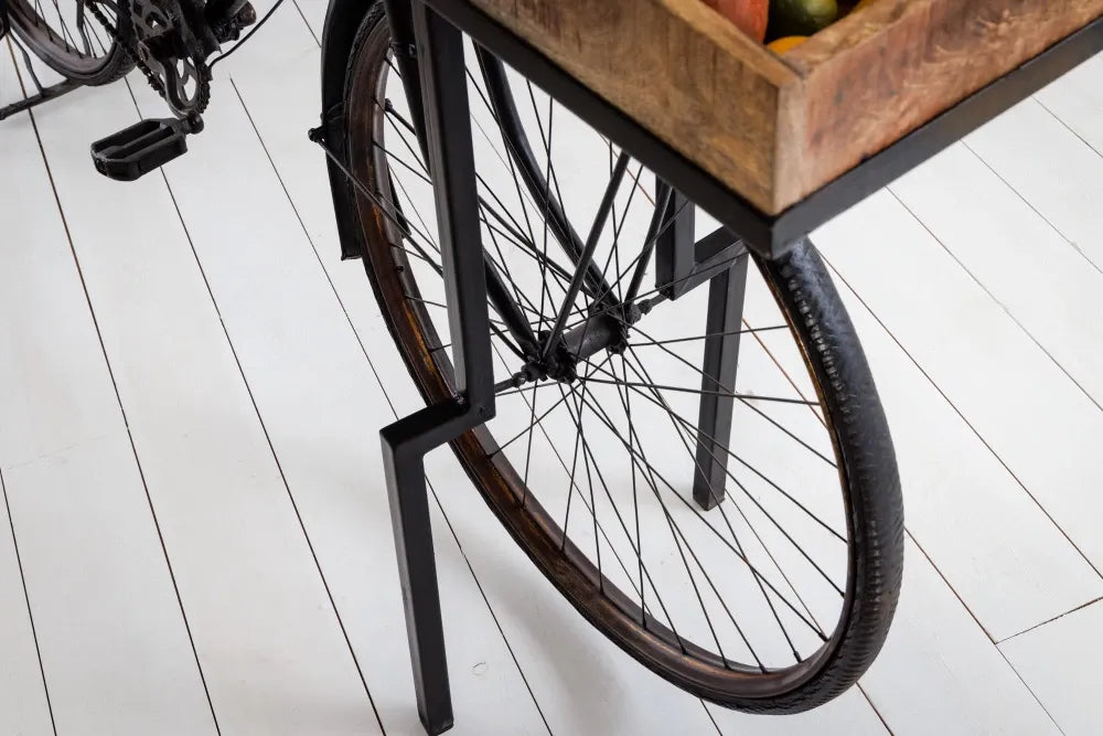 Consola din Lemn de mango Maro si Metal Negru L194xH94cm BICYCLE