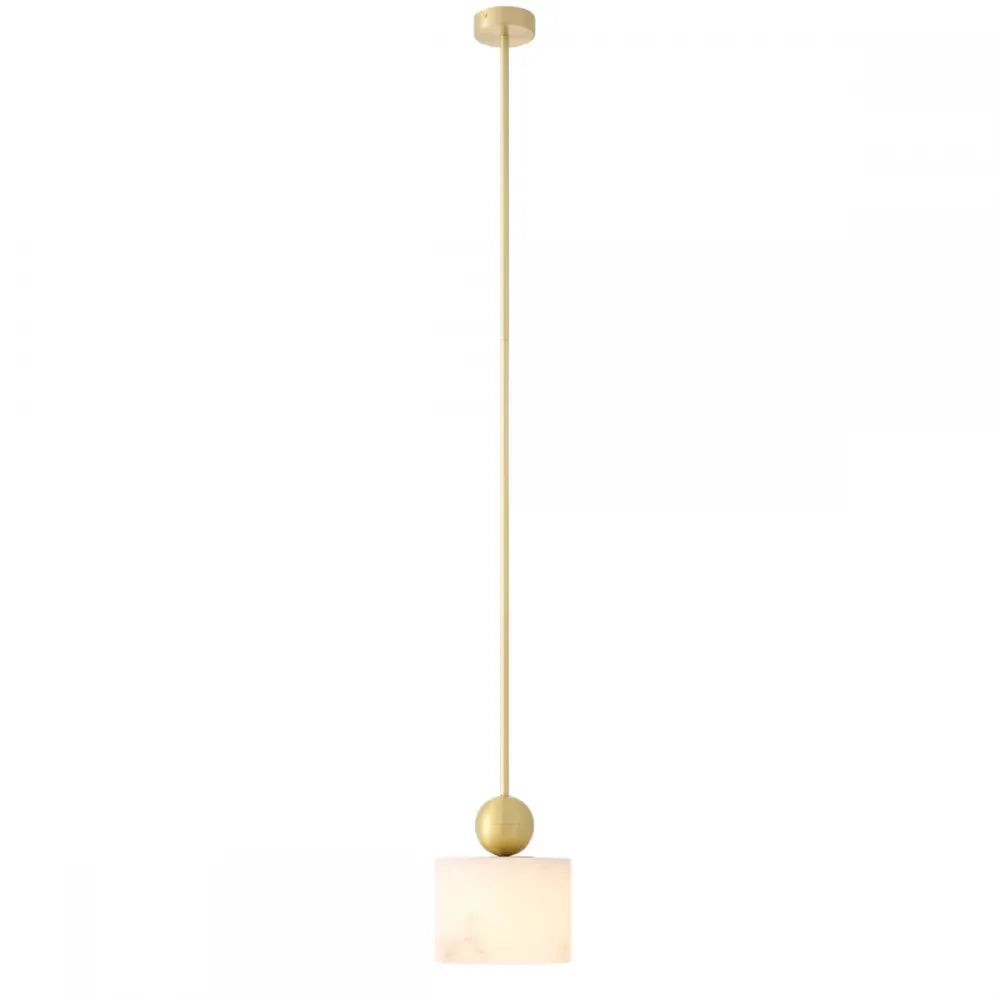 Pendul din Metal Alama si Alabastru Alb H24xD20cm Etruscan Round Eichholtz