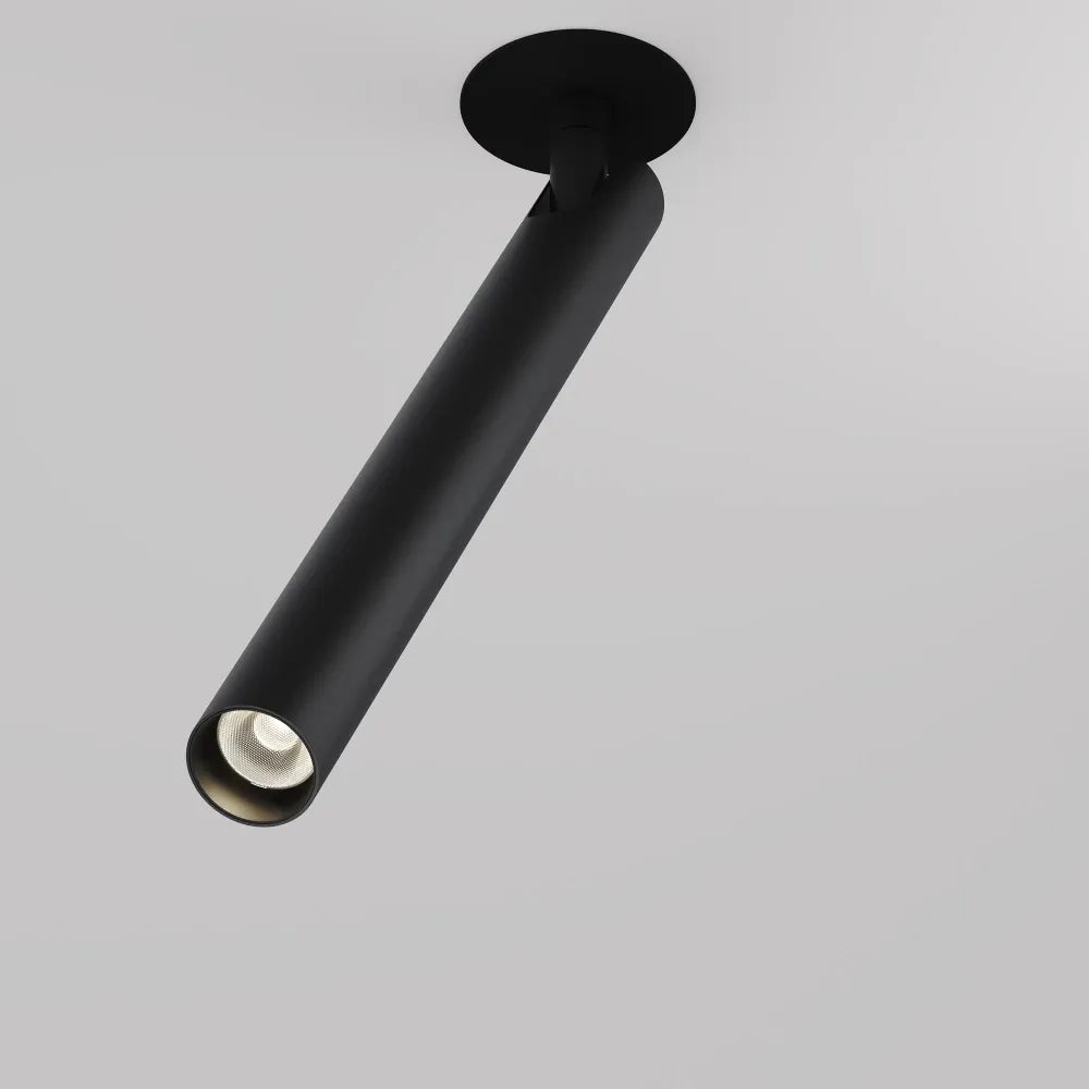Spot incastrat din Aluminiu Negru H32.6xD3cm 6W 300lm 3000k Focus T