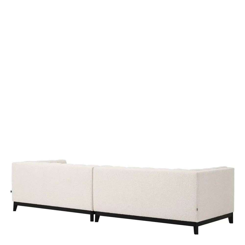 Canapea fixa de 4 locuri tapitata cu Stofa boucle Crem L294cm Ditmar L Eichholtz