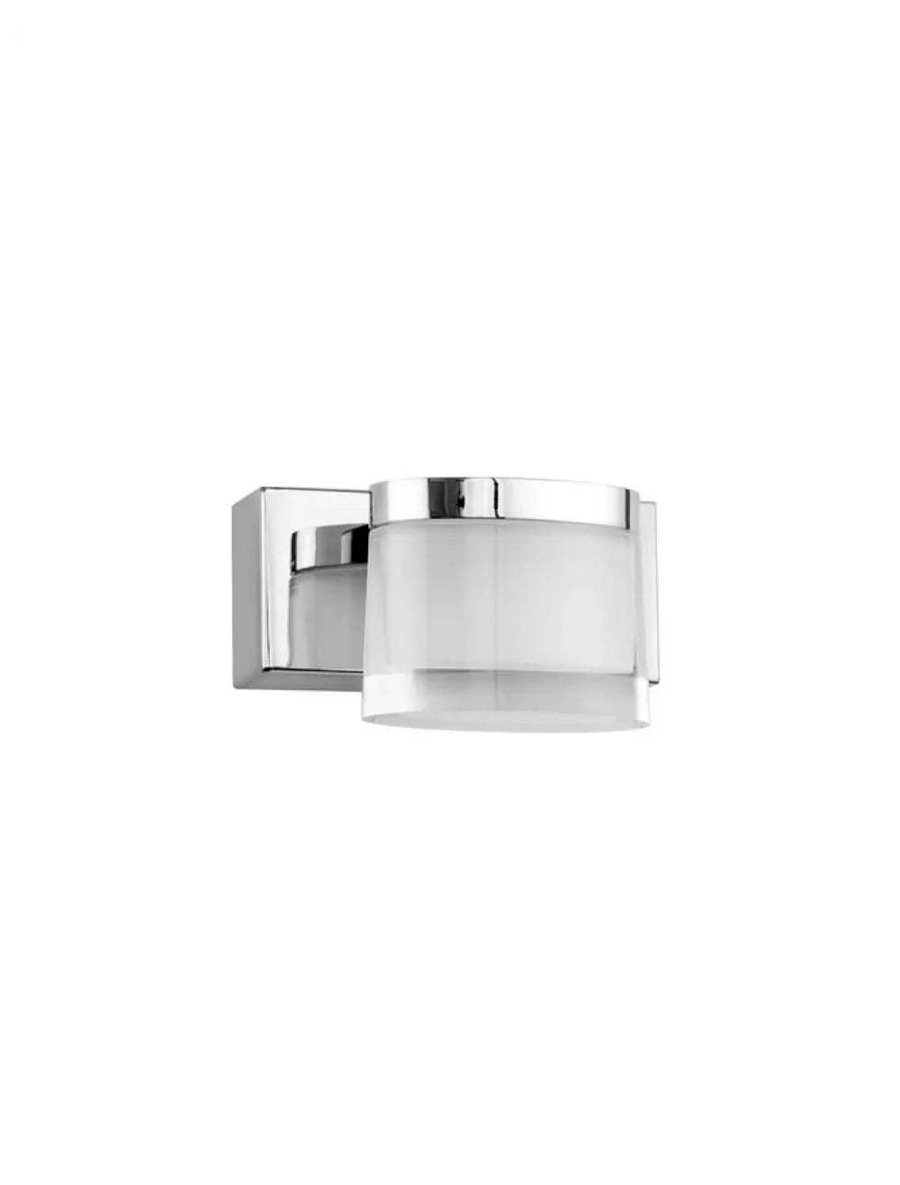 Aplica de perete structura din Aluminiu Argintiu si abajur din Acrilic Alb H7.5xL12cm IP44 5W 512lm 3000k SABIA