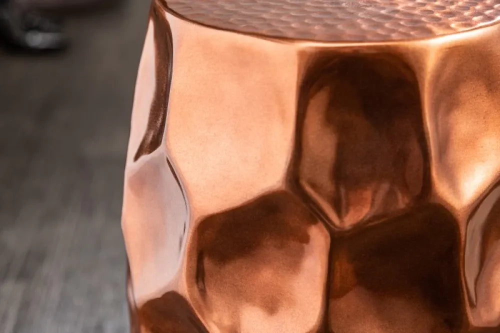 Masuta laterala Rotunda din Aluminiu Cupru D30xH46cm Organic