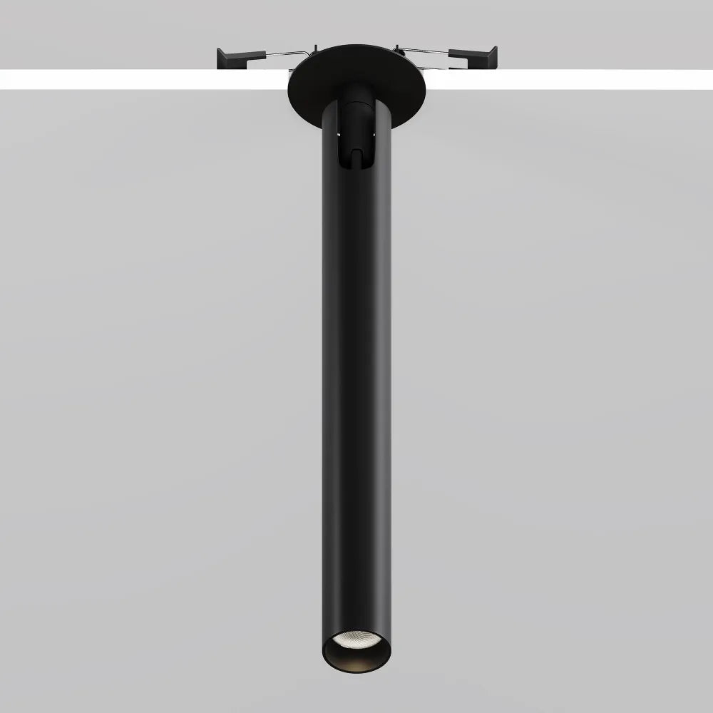 Spot incastrat din Aluminiu Negru H32.6xD3cm 6W 300lm 3000k Focus T