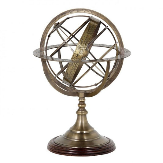 Obiect decorativ  din Metal Auriu D32xH52cm Globe