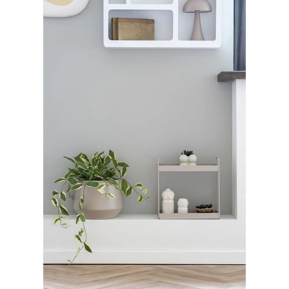 Etajera cu 2 rafturi din Metal Bej L30xH31cm Rabo