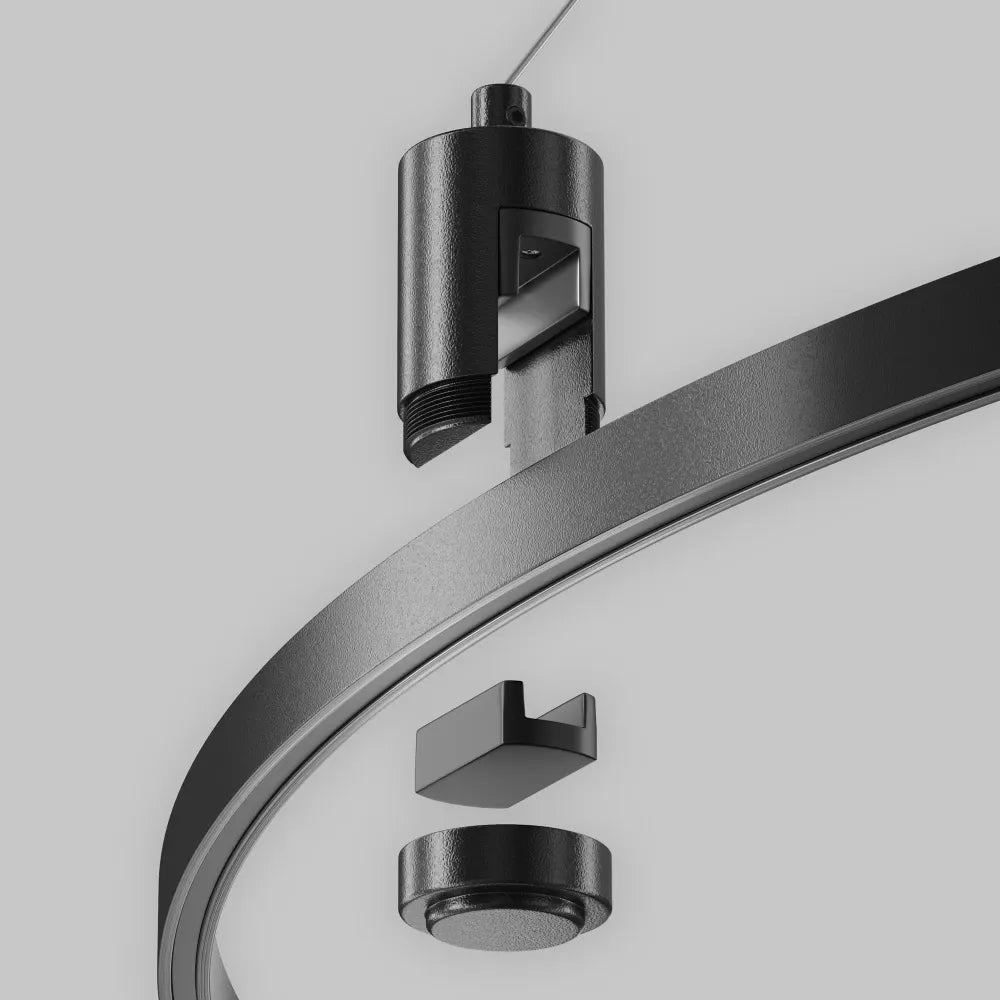 Accesoriu suspendare sina Flarity din Aluminiu Negru H25.4xL5.5cm Flarity