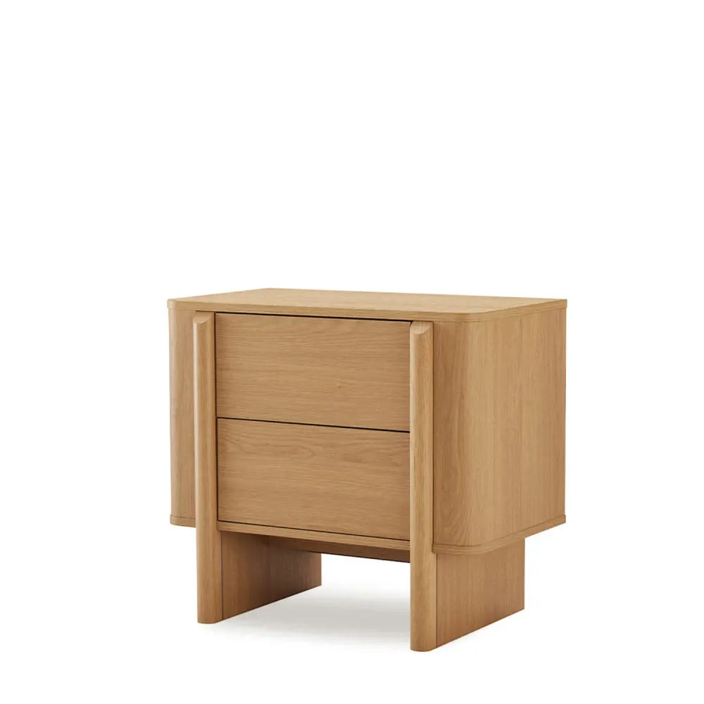 Noptiera cu sertare Sidney de culoare natural L60xH60cm