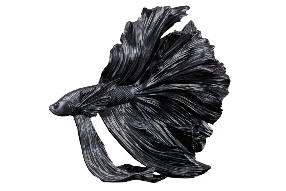 Statueta din Polirasina Negru H36xL32cm Crowntail