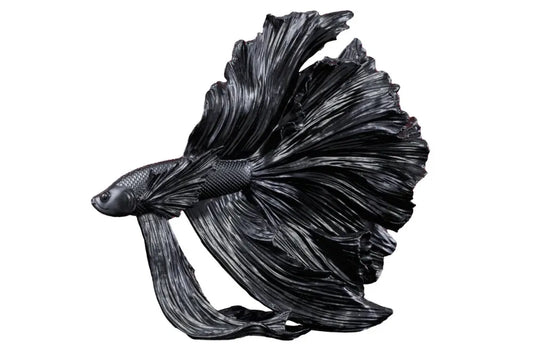 Statueta din Polirasina Negru H36xL32cm Crowntail