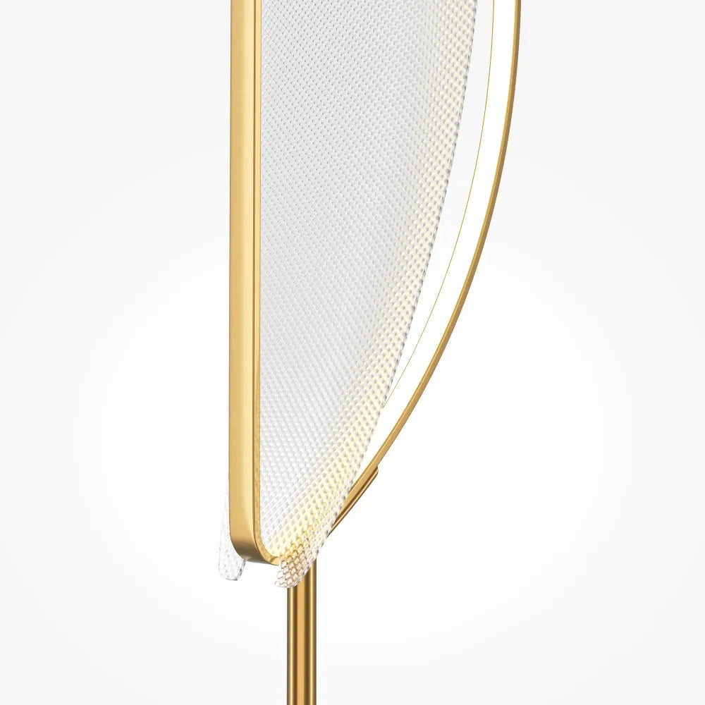 Lampa podea din Aluminiu Alama si Acrilic Transparent H158xL33cm Breeze