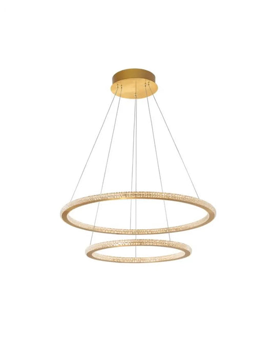 Candelabru structura din Aluminiu Auriu si abajur din Acrilic Transparent H150xL60cm IP20 56W 3555lm 3000k CILION