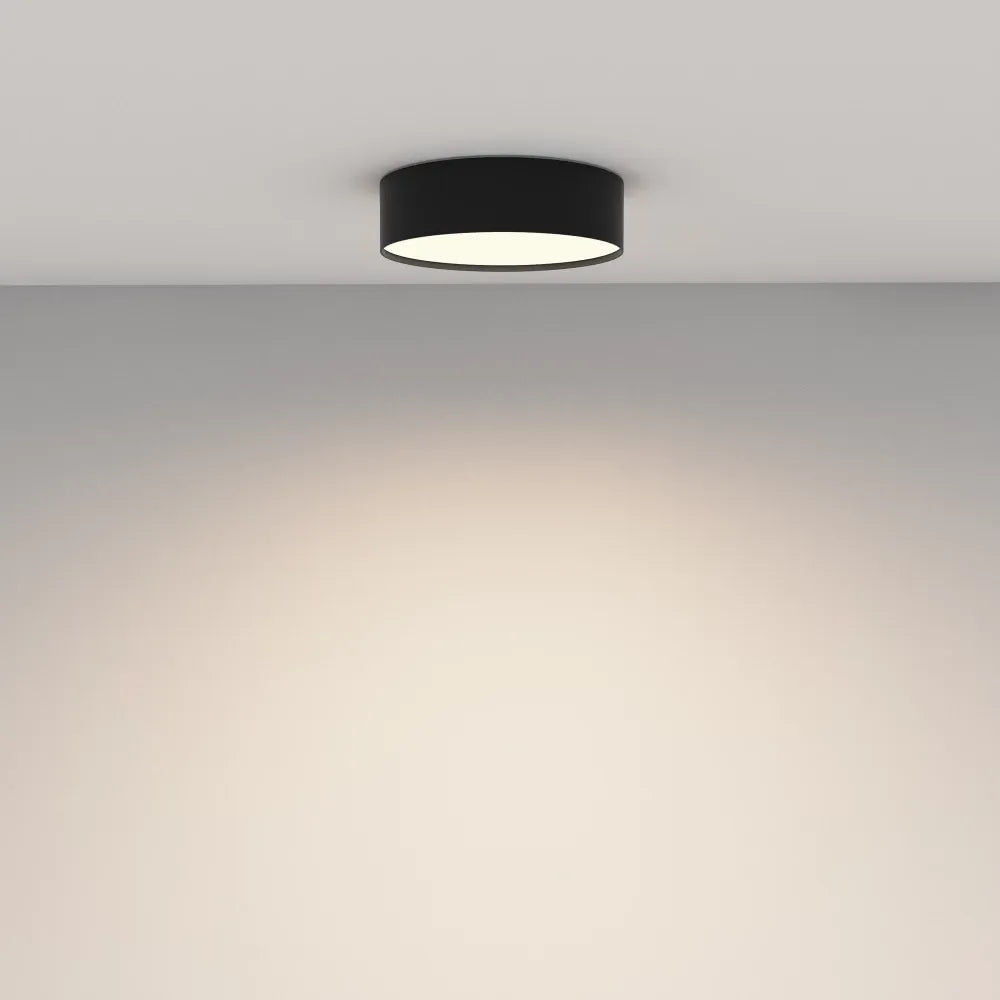 Plafoniera din Aluminiu Negru H6xD22cm Zon