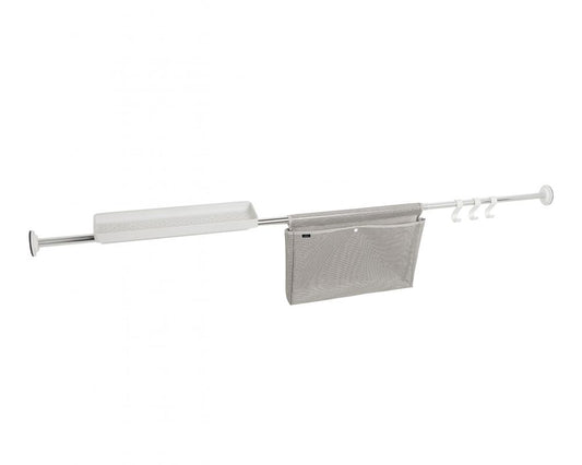 Organizator telescopic din Aluminiu Argintiu Sure Lock HxL114cm